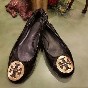 Tory Burch Reva patent leather ballet flat sz 8